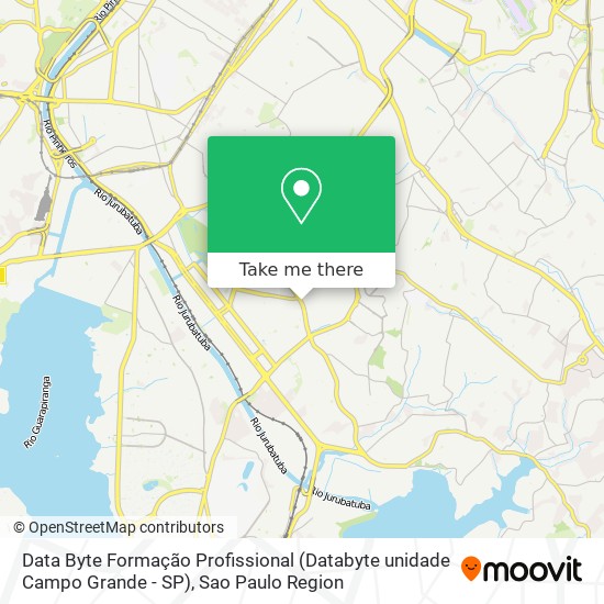 Mapa Data Byte Formação Profissional (Databyte unidade Campo Grande - SP)