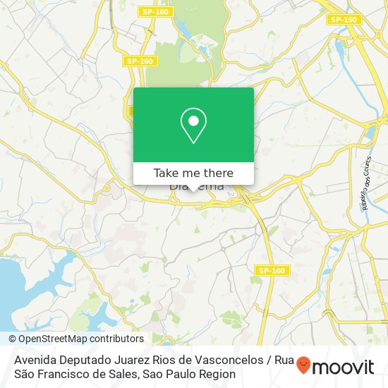 Mapa Avenida Deputado Juarez Rios de Vasconcelos / Rua São Francisco de Sales