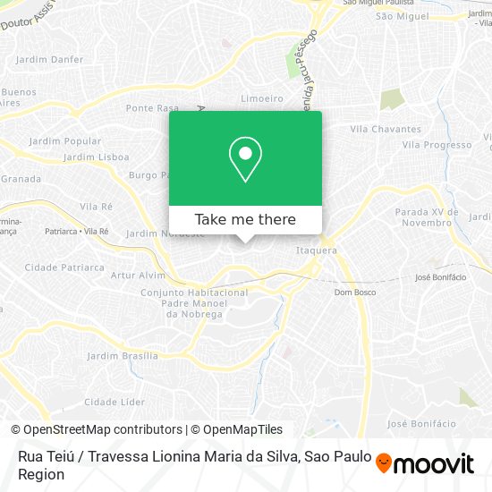 Rua Teiú / Travessa Lionina Maria da Silva map