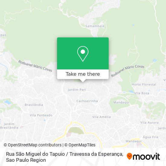 Rua São Miguel do Tapuio / Travessa da Esperança map