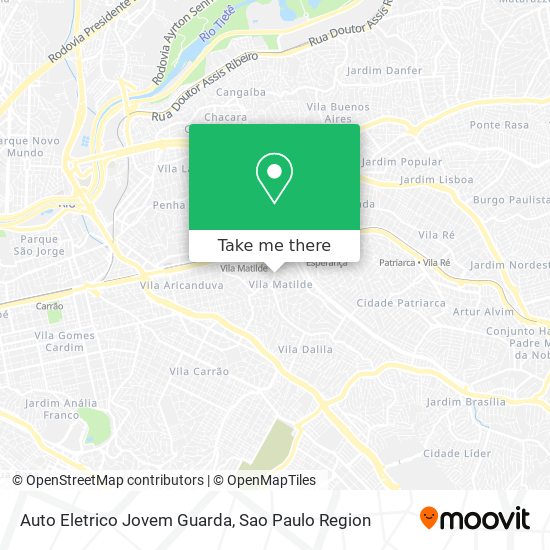 Auto Eletrico Jovem Guarda map