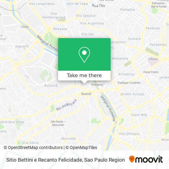 Sitio Bettini e Recanto Felicidade map
