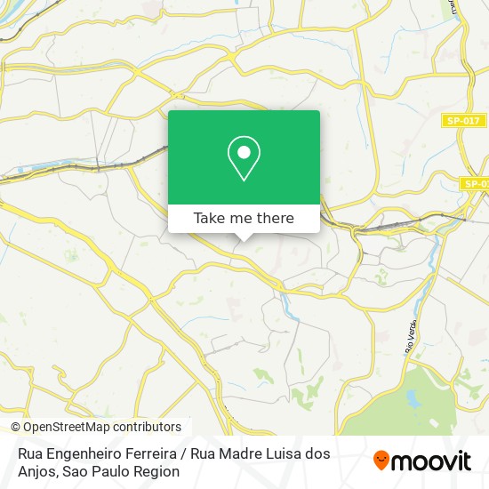 Mapa Rua Engenheiro Ferreira / Rua Madre Luisa dos Anjos