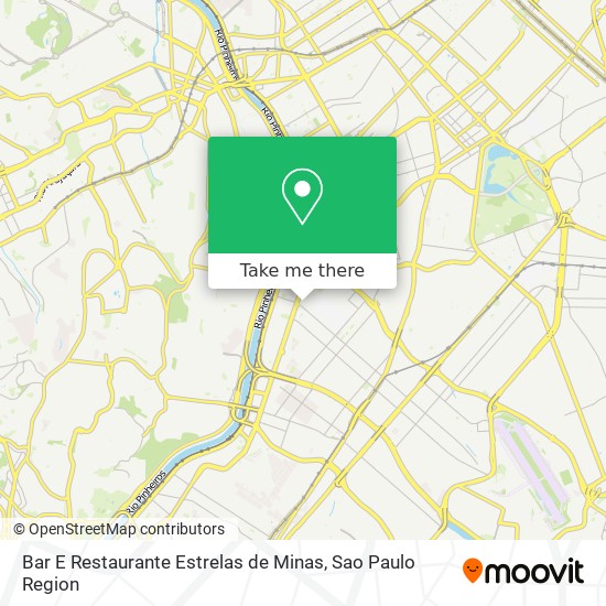 Mapa Bar E Restaurante Estrelas de Minas