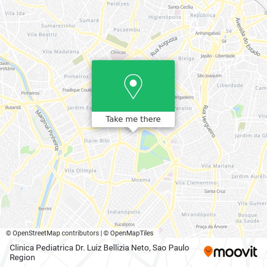Clinica Pediatrica Dr. Luiz Bellizia Neto map