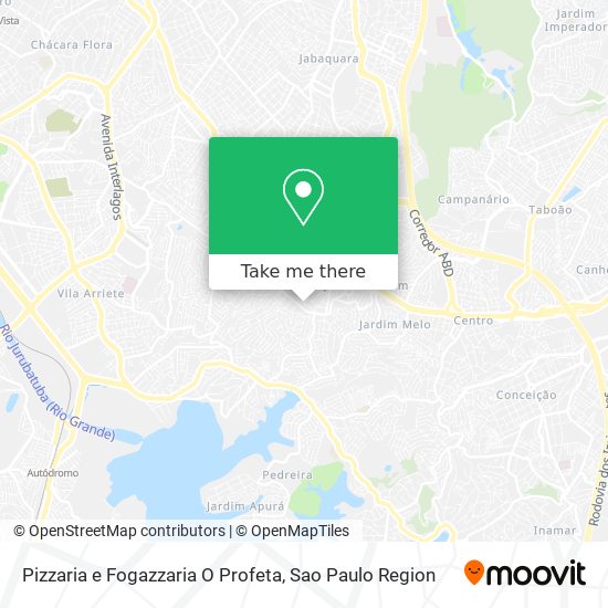 Mapa Pizzaria e Fogazzaria O Profeta