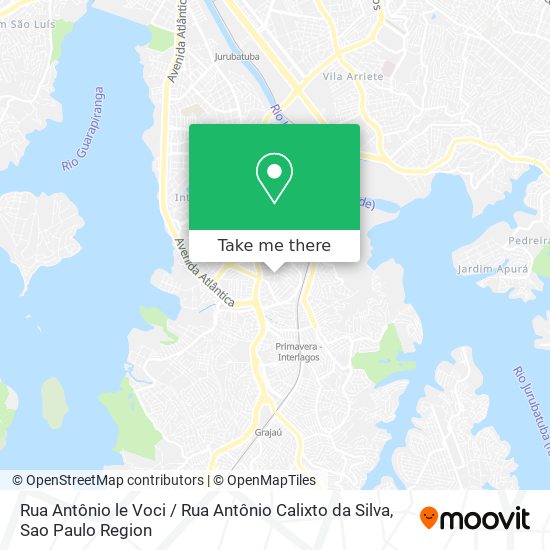 Mapa Rua Antônio le Voci / Rua Antônio Calixto da Silva