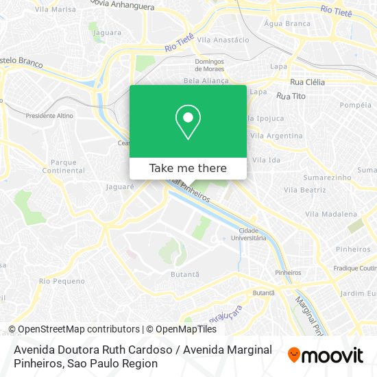 Avenida Doutora Ruth Cardoso / Avenida Marginal Pinheiros map