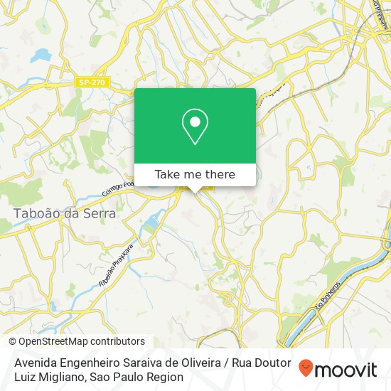 Mapa Avenida Engenheiro Saraiva de Oliveira / Rua Doutor Luiz Migliano