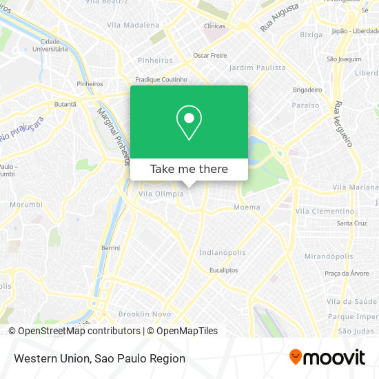 Mapa Western Union