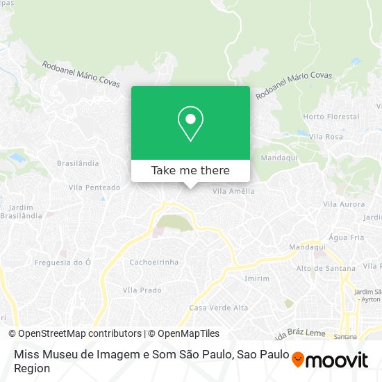 Mapa Miss Museu de Imagem e Som São Paulo