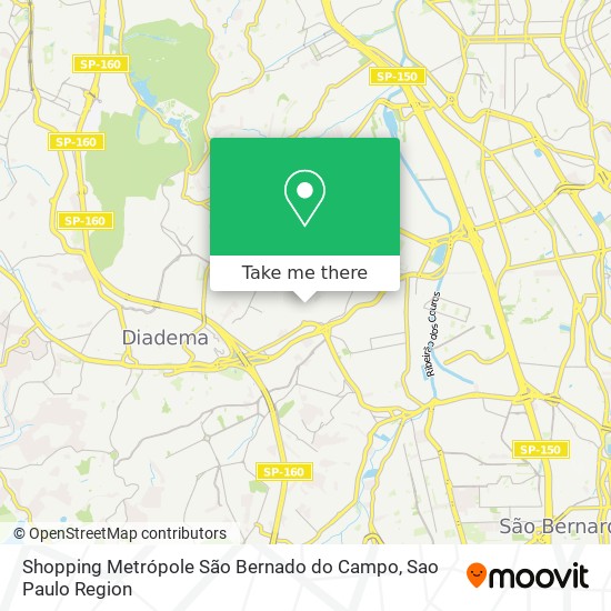 Mapa Shopping Metrópole São Bernado do Campo