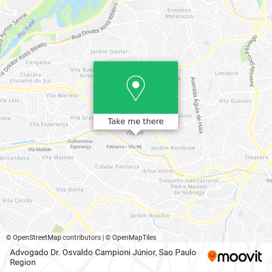 Mapa Advogado Dr. Osvaldo Campioni Júnior