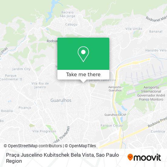 Praça Juscelino Kubitschek Bela Vista map