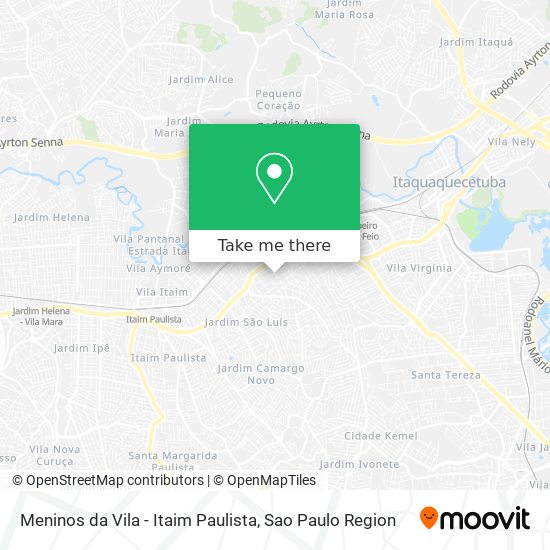 Meninos da Vila - Itaim Paulista map