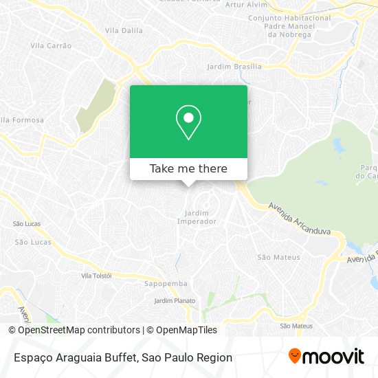 Espaço Araguaia Buffet map