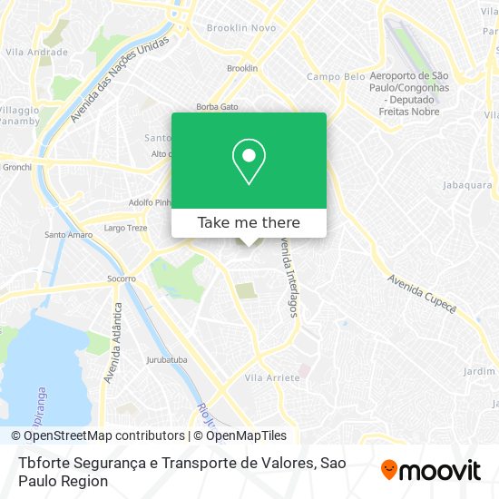 Mapa Tbforte Segurança e Transporte de Valores