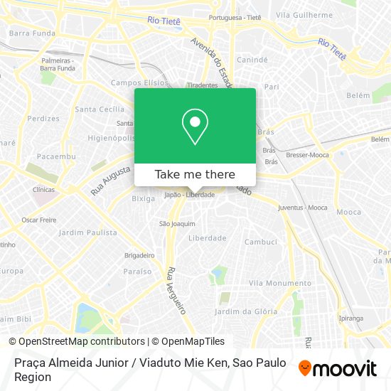 Praça Almeida Junior / Viaduto Mie Ken map