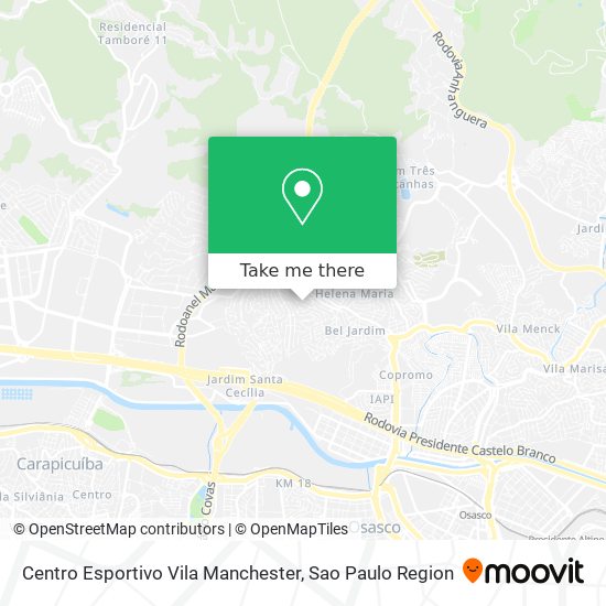 Centro Esportivo Vila Manchester map
