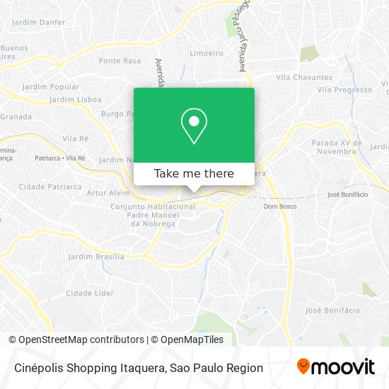 Cinépolis Shopping Itaquera map