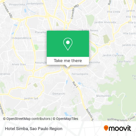 Hotel Simba map