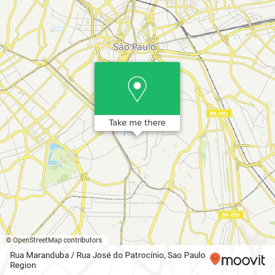 Mapa Rua Maranduba / Rua José do Patrocínio