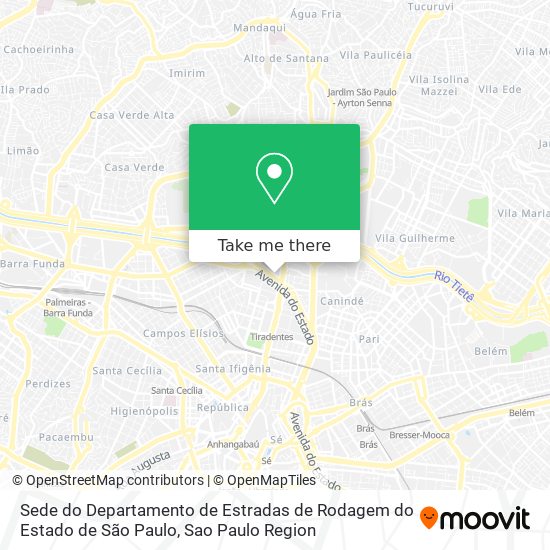 Sede do Departamento de Estradas de Rodagem do Estado de São Paulo map