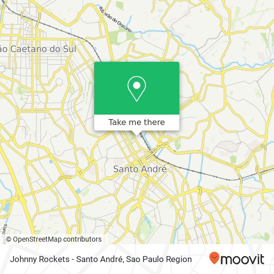 Mapa Johnny Rockets - Santo André