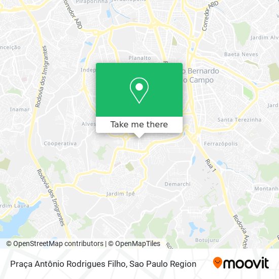 Mapa Praça Antônio Rodrigues Filho