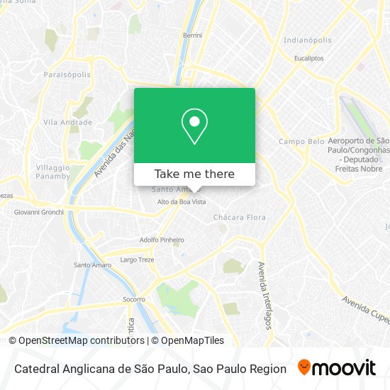 Mapa Catedral Anglicana de São Paulo