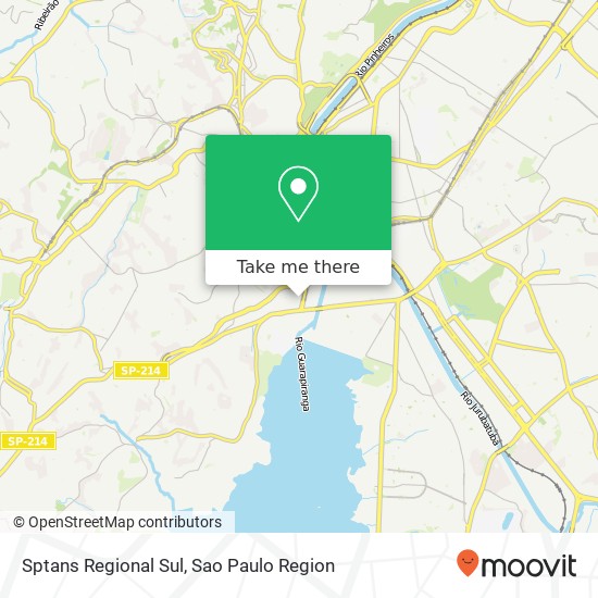 Sptans Regional Sul map