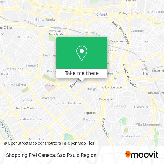 Mapa Shopping Frei Caneca