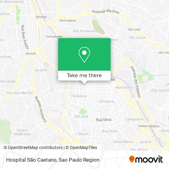 Hospital São Caetano map