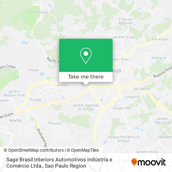 Sage Brasil Interiors Automotivos Indústria e Comércio Ltda. map