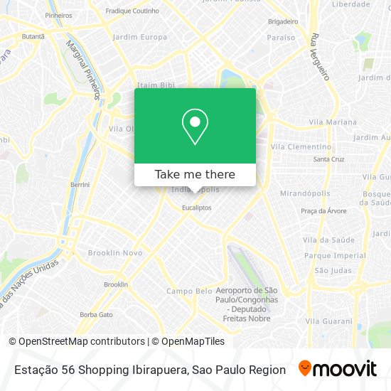 Mapa Estação 56 Shopping Ibirapuera