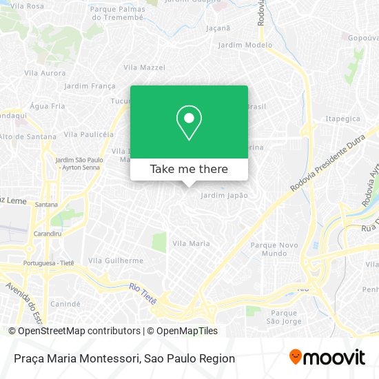 Mapa Praça Maria Montessori