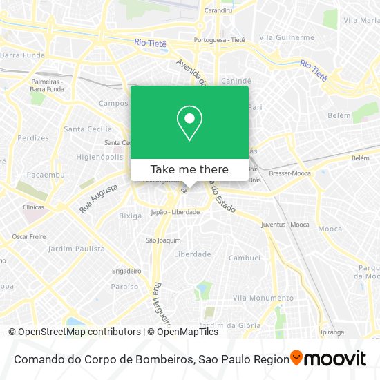 Comando do Corpo de Bombeiros map