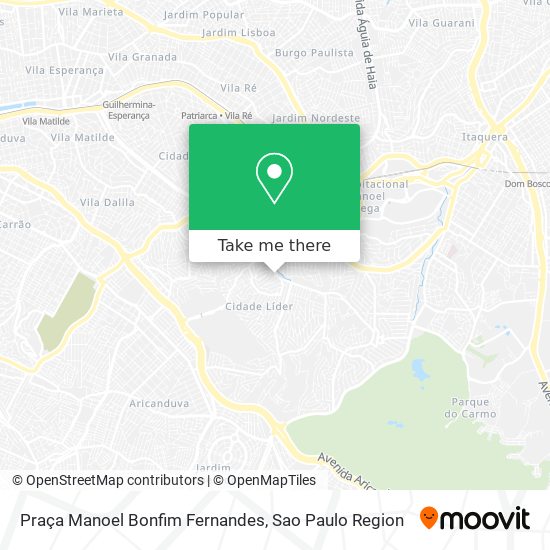 Mapa Praça Manoel Bonfim Fernandes