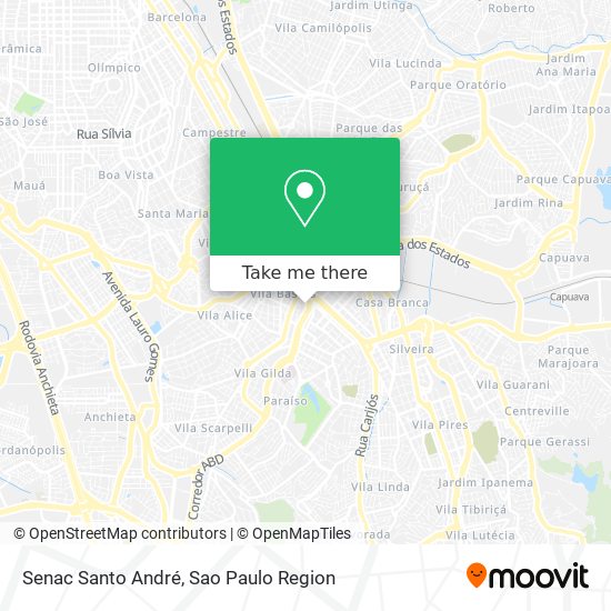 Senac Santo André map