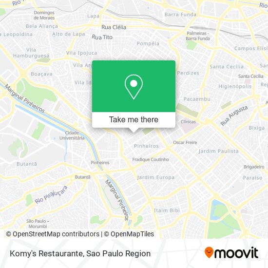 Mapa Komy's Restaurante