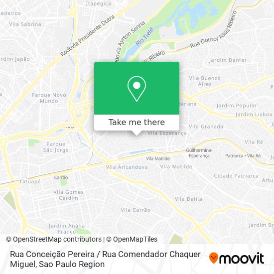 Mapa Rua Conceição Pereira / Rua Comendador Chaquer Miguel