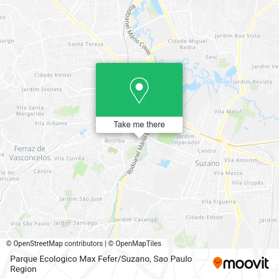 Parque Ecologico Max Fefer / Suzano map