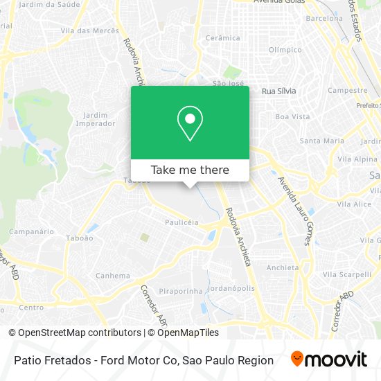 Patio Fretados - Ford Motor Co map