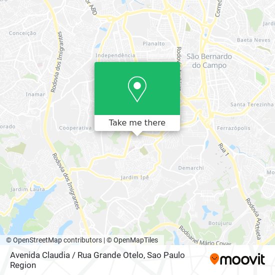 Avenida Claudia / Rua Grande Otelo map