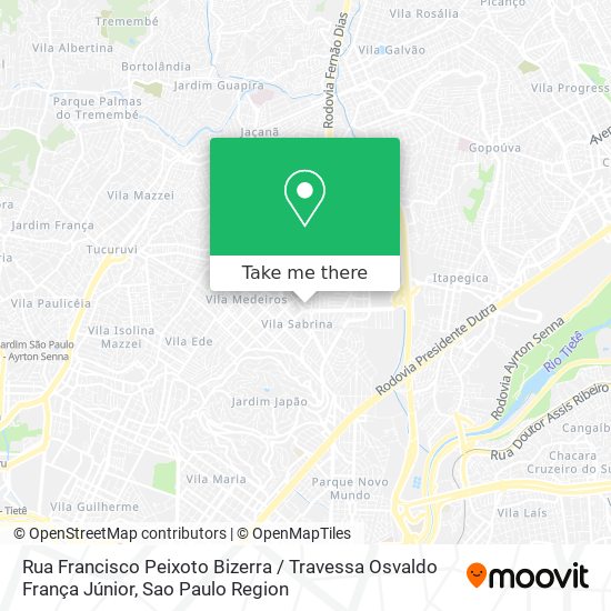 Mapa Rua Francisco Peixoto Bizerra / Travessa Osvaldo França Júnior