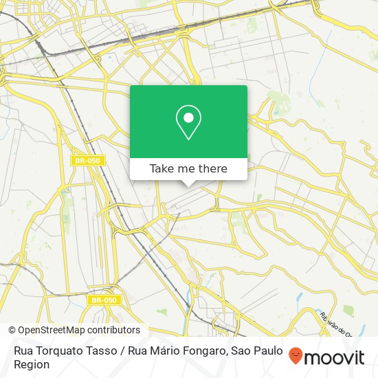 Mapa Rua Torquato Tasso / Rua Mário Fongaro