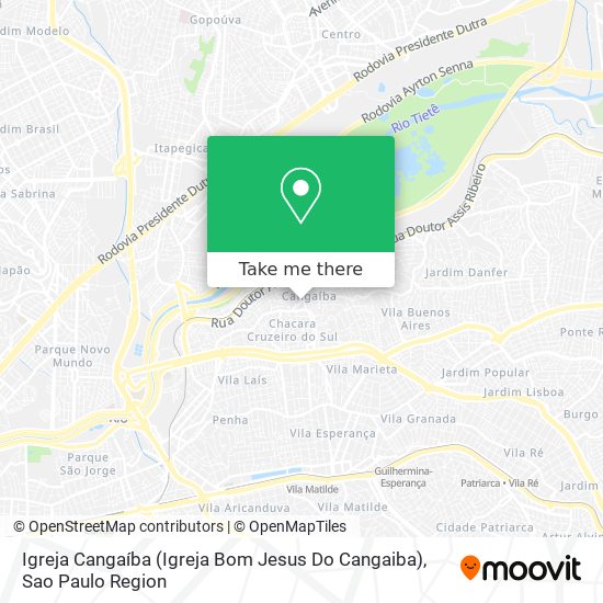 Mapa Igreja Cangaíba (Igreja Bom Jesus Do Cangaiba)