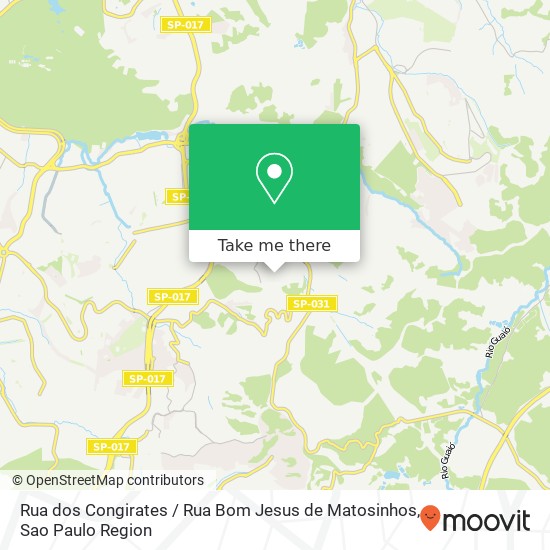 Mapa Rua dos Congirates / Rua Bom Jesus de Matosinhos