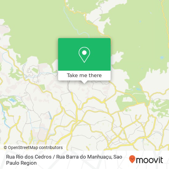 Mapa Rua Rio dos Cedros / Rua Barra do Manhuaçu