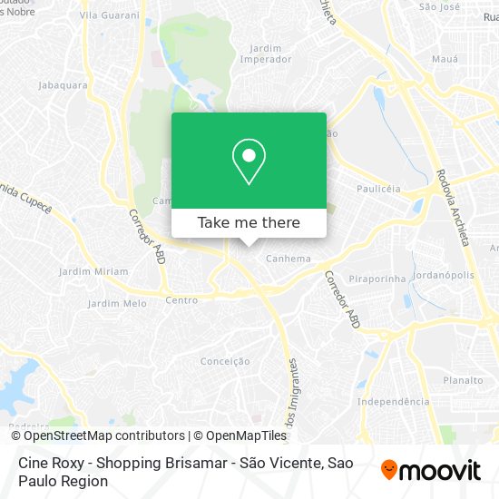 Cine Roxy - Shopping Brisamar - São Vicente map